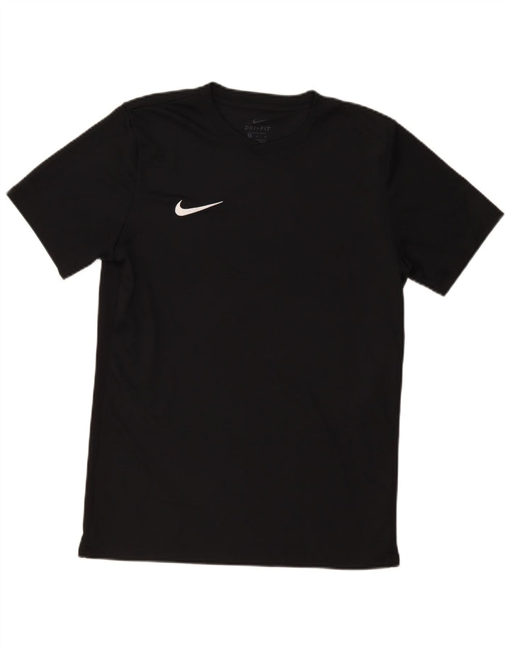 NIKE Dri Fit T-shirt top mellem sort polyester til mænd