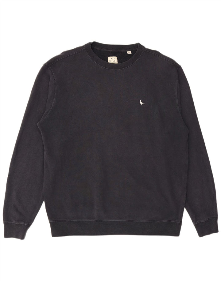 JACK WILLS Herre Sweatshirt Jumper Medium Navyblå Bomuld