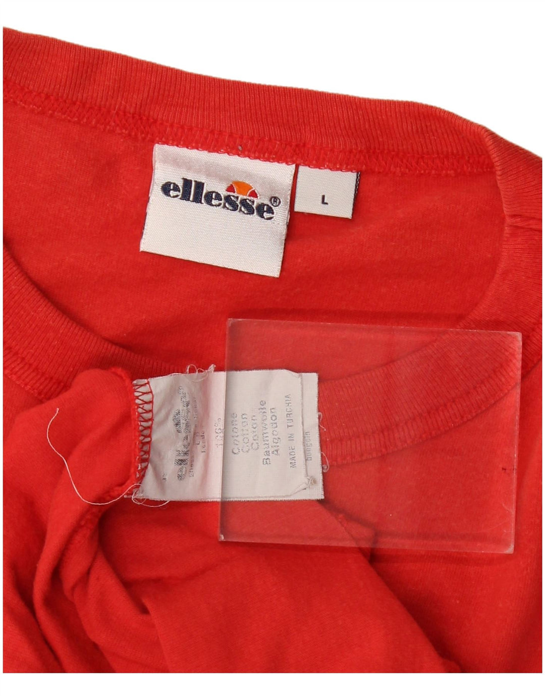Ellesse Herre Grafisk T-Shirt Top Stor Rød Bomuld
