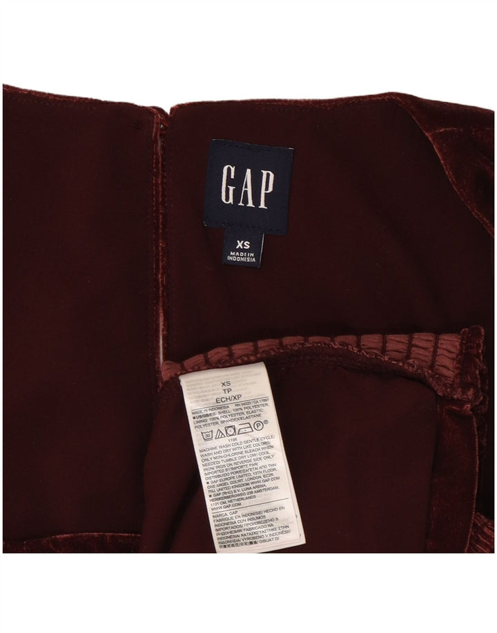 Gap Womens Crop Vest Top UK 6 XS Burgundy Polyester