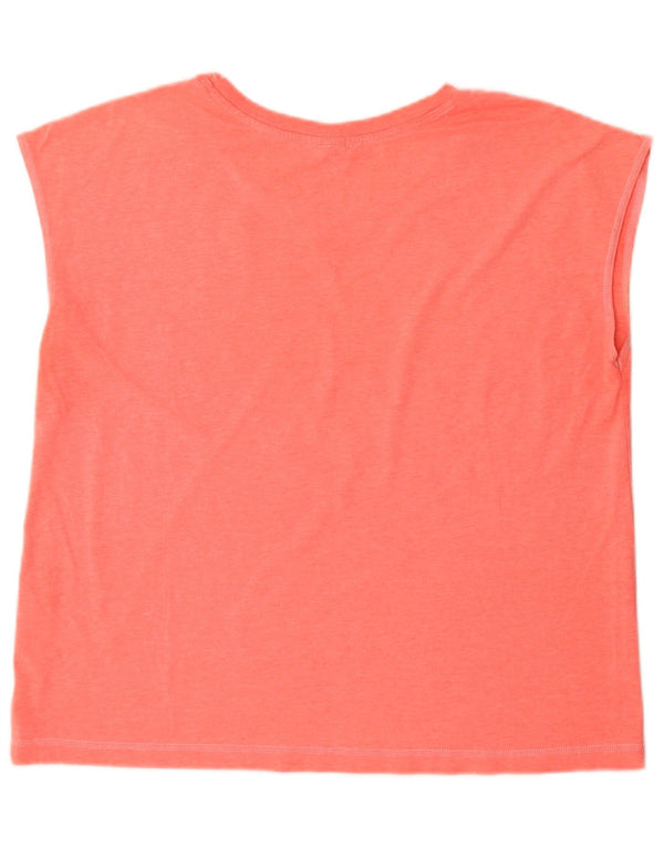 Champion Dame Grafisk T-Shirt Top UK 18 XL Rød