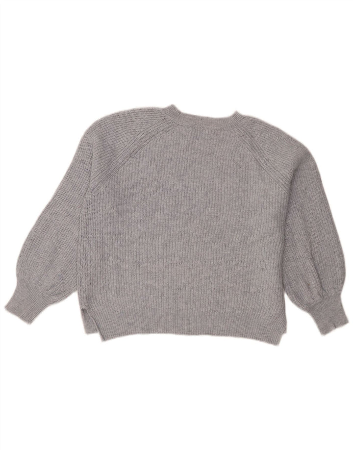 Marks & Spencer Dame Crop Boat Neck Jumper Sweater UK 14 Medium Blue