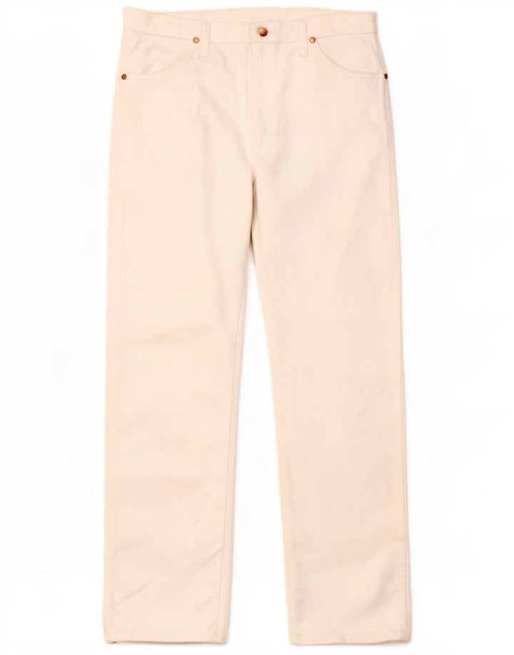Wrangler lige jeans til kvinder W35 L30 hvid bomuld