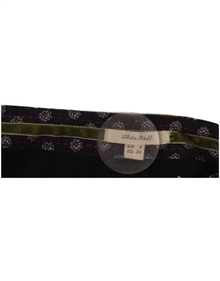 White Stuff Dame Mini-nederdel UK 8 Small W27 Navy Blue Floral