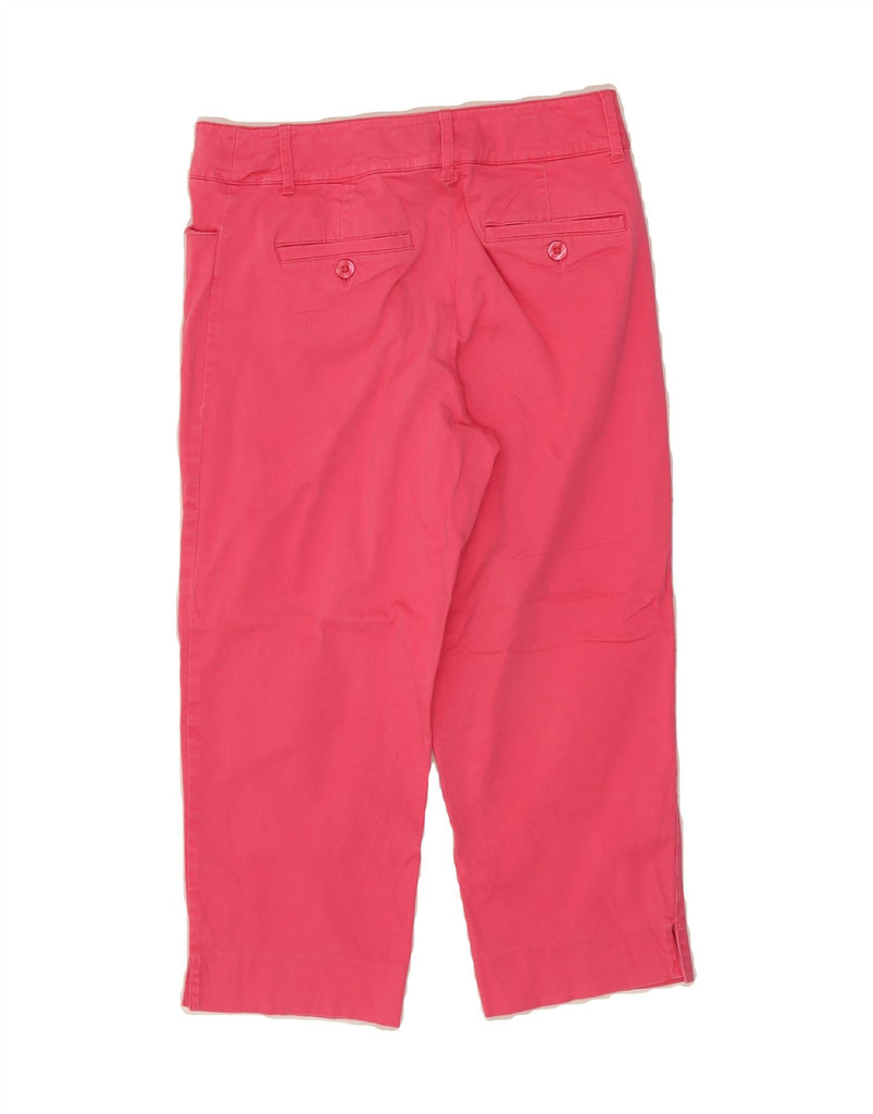 IZOD Womens Straight Capri Trousers US 6 Medium W28 L15 Pink Cotton Vintage Izod and Second-Hand Izod from Messina Hembry 