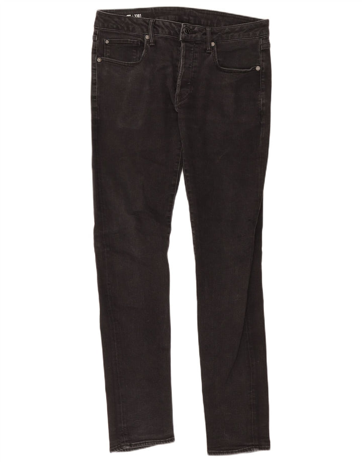 G-Star Herre 3301 Slim Jeans W32 L34 Sort Bomuld