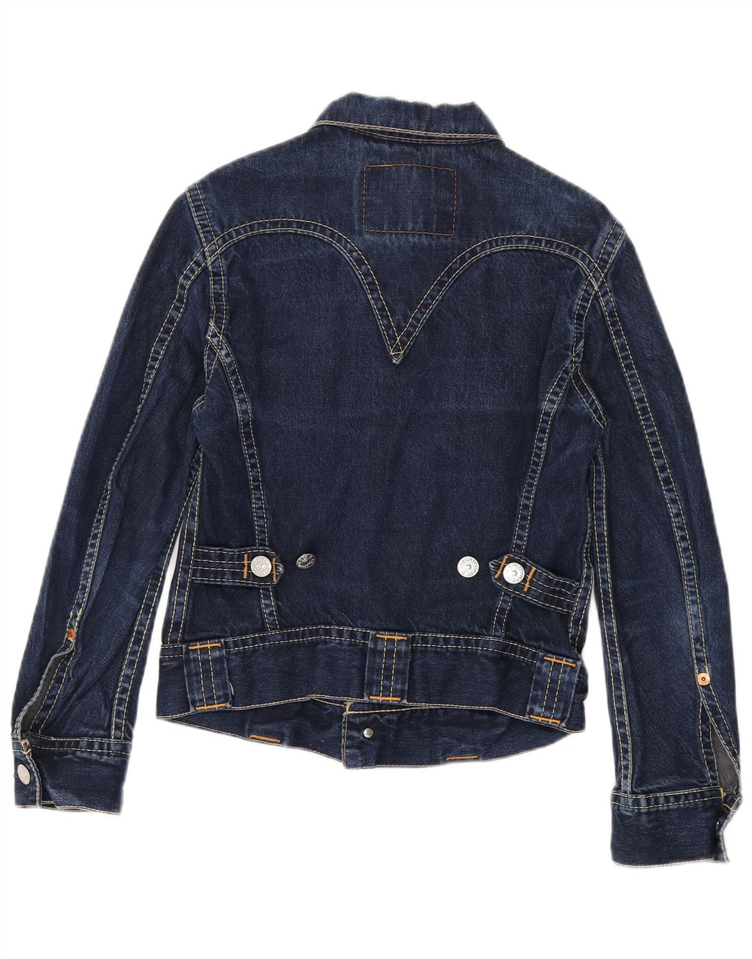 Levi's Womens Crop denimjakke UK 10 Small Blue Cotton