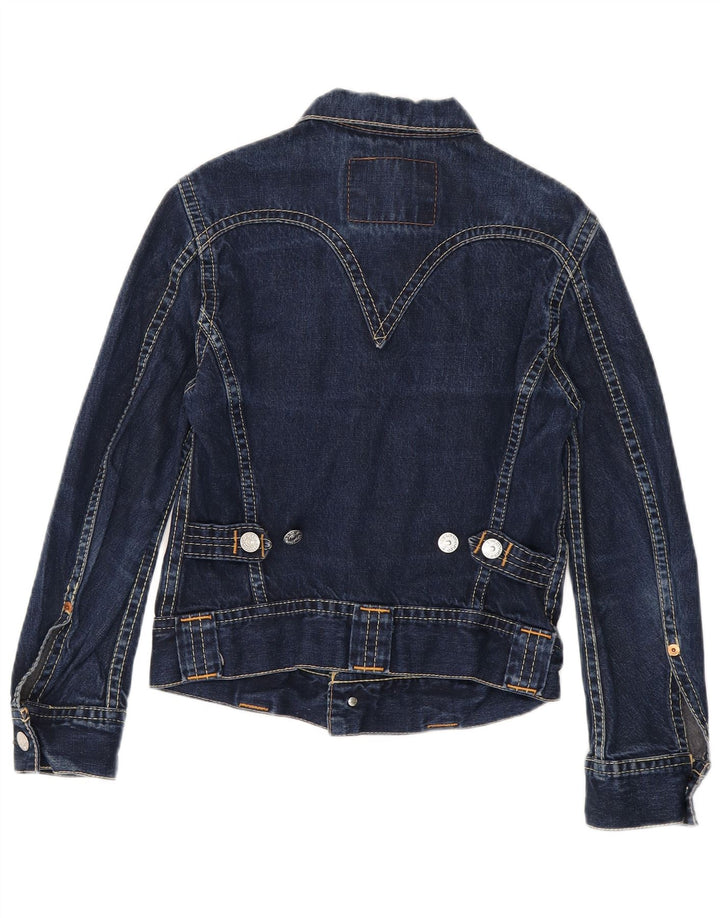 Levi's Womens Crop denimjakke UK 10 Small Blue Cotton