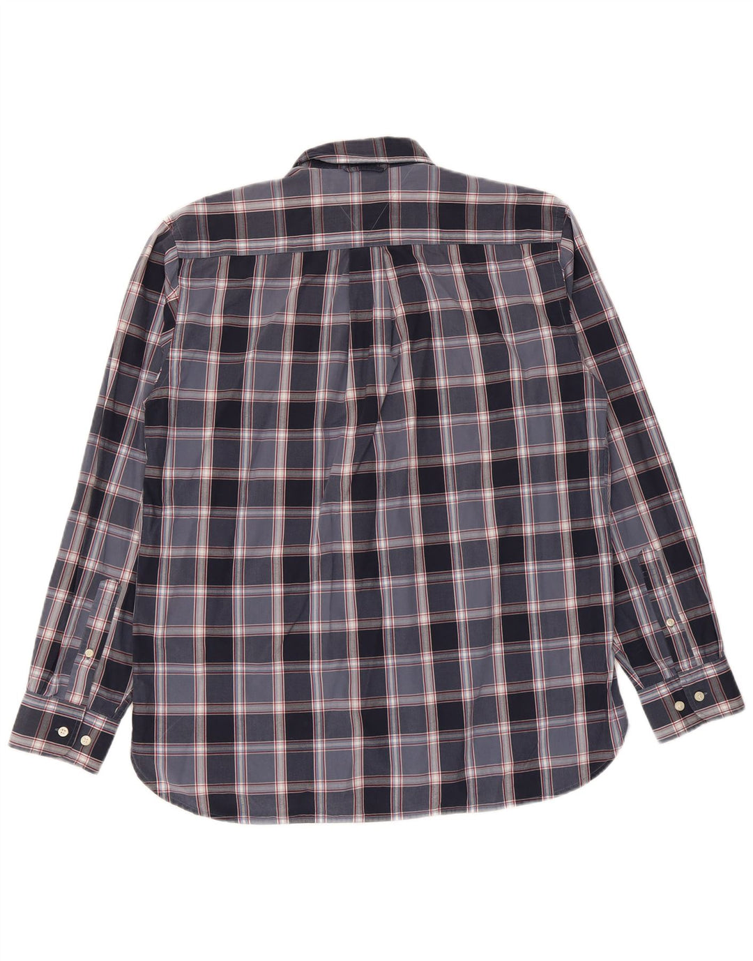 Tommy Hilfiger Herreskjorte Medium Navyblå Plaid Bomuld