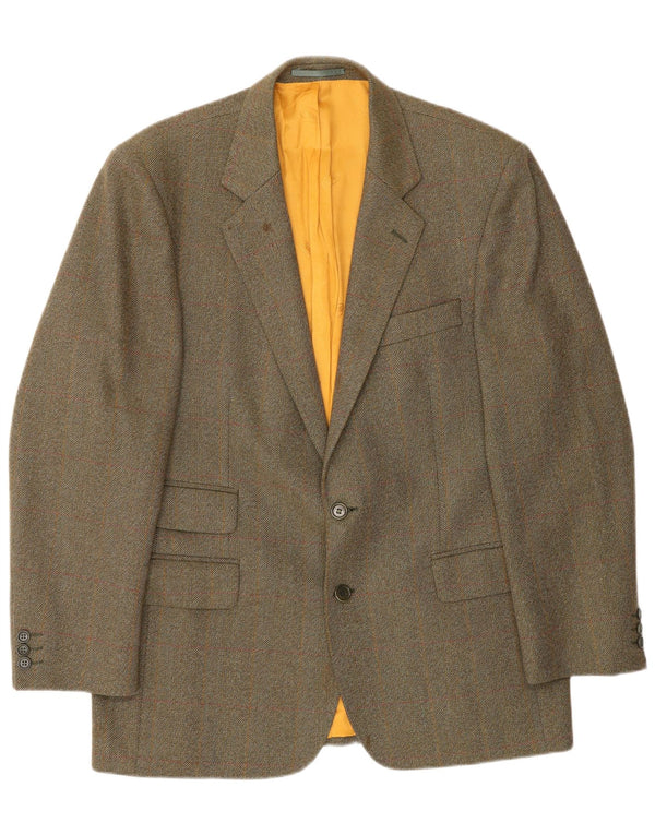 Magee Herre 2-knaps blazerjakke UK 42 XL brun ternet uld