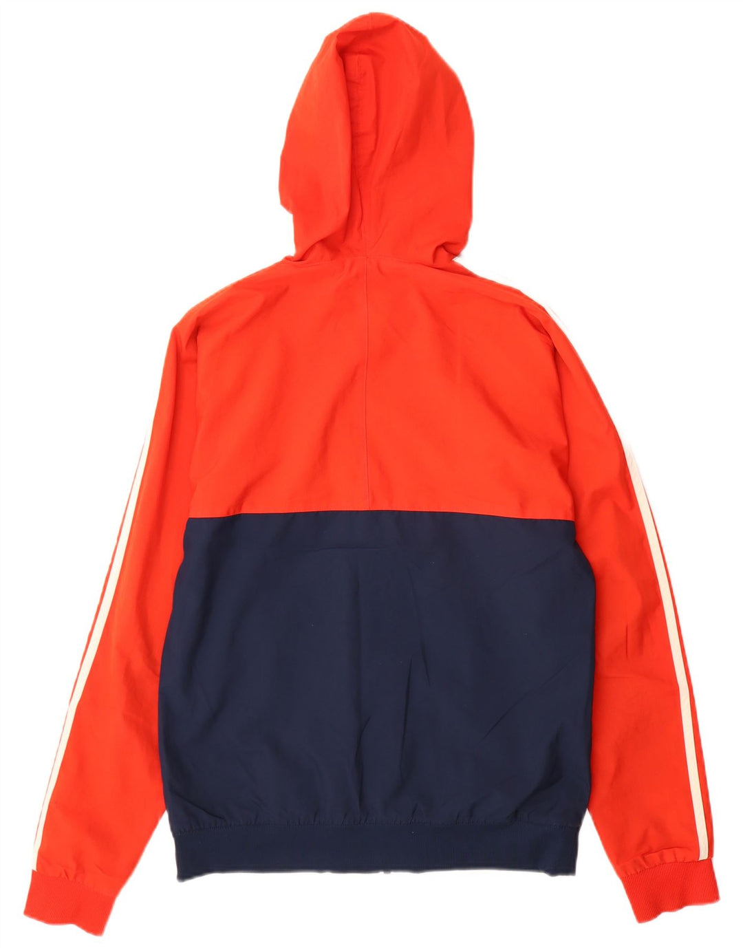 ADIDAS Regnjakke med hætte til mænd UK 36 Small Red Colourblock Polyester