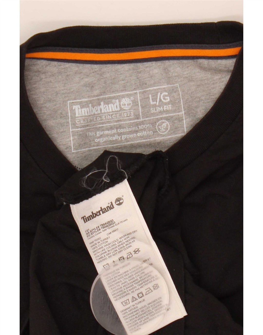 Timberland Herre Slim Fit Top Langærmet Stor Sort Bomuld