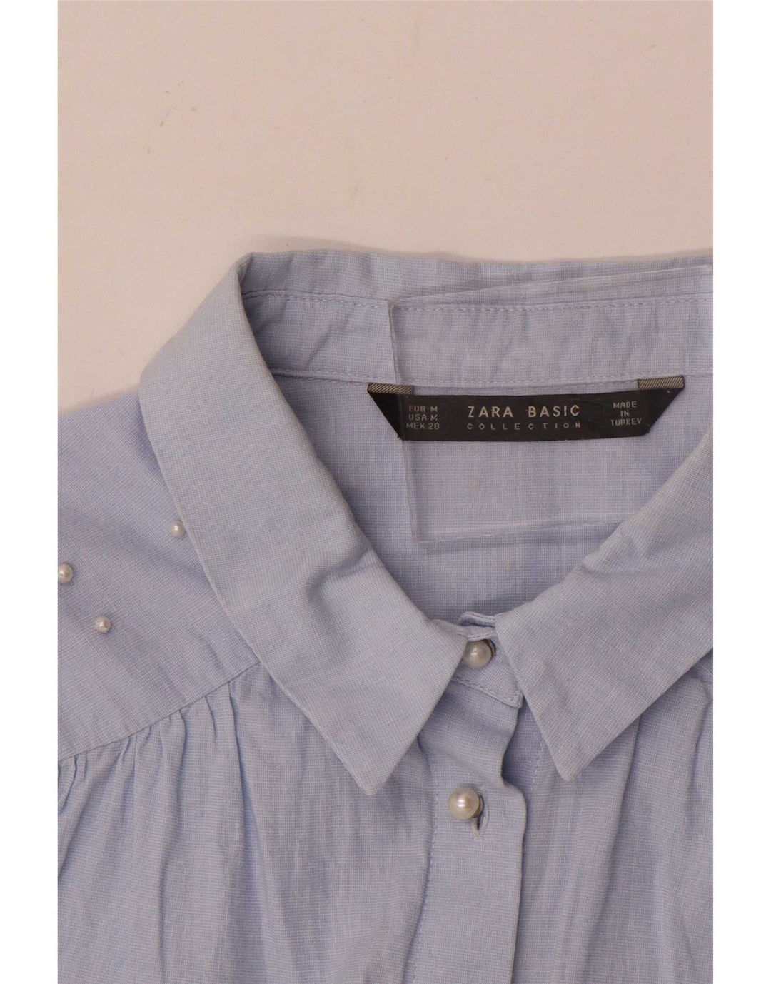 Zara Dameskjorte UK 14 Medium Blue
