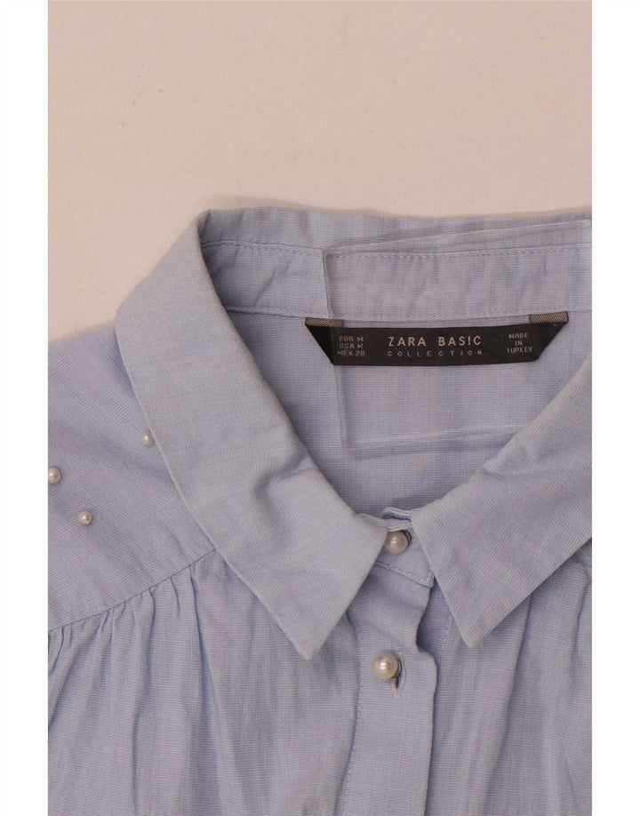 Zara Dameskjorte UK 14 Medium Blue