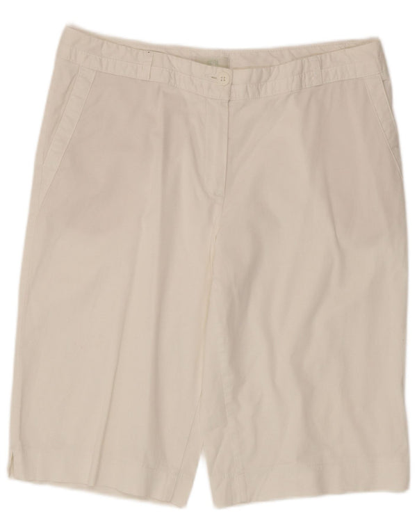 Marks & Spencer Bermuda Shorts til kvinder UK 16 Large W36 White Bomuld