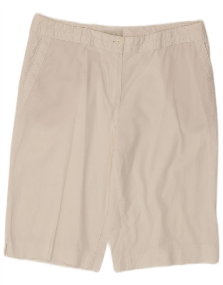 Marks & Spencer Bermuda Shorts til kvinder UK 16 Large W36 White Bomuld