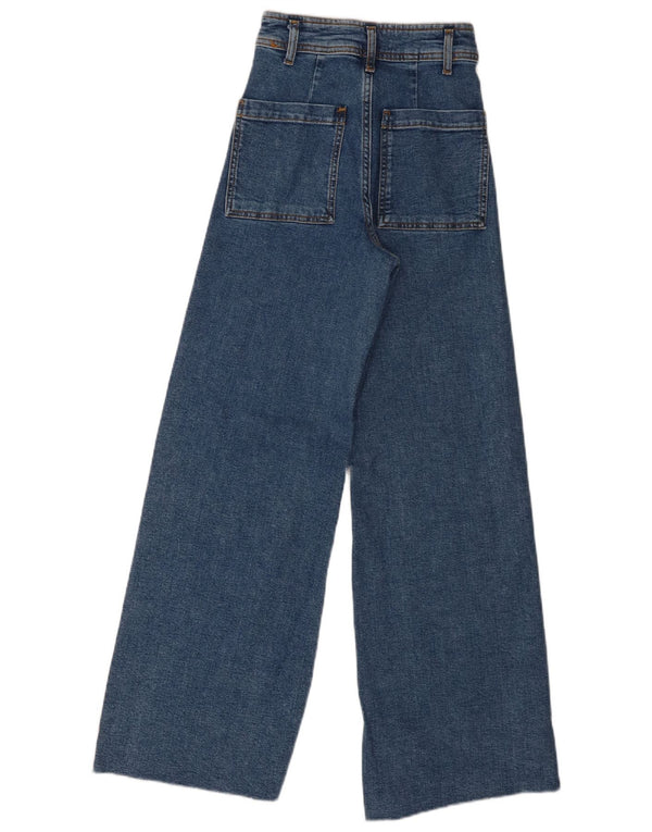Zara Womens The Marine Straight Højtaljede Jeans EU 32 2XS W22 L29 Blå