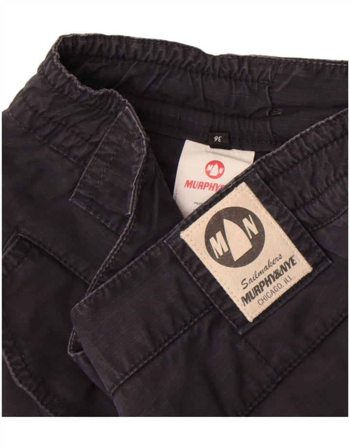 Murphy & Nye Herre Cargo Shorts W36 Large Navy Blue Bomuld