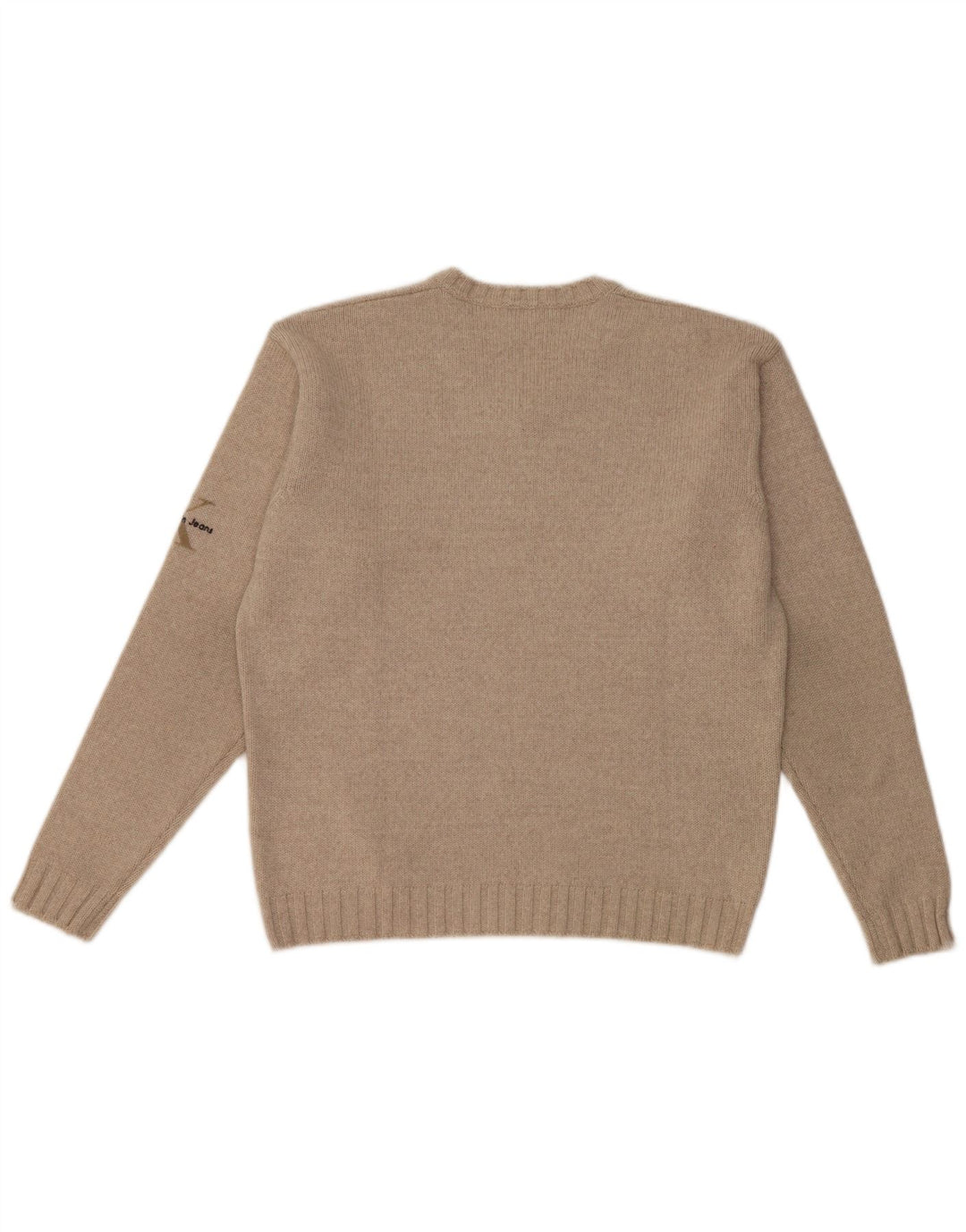 Calvin Klein Herre V-hals sweater Medium Beige Merino Uld