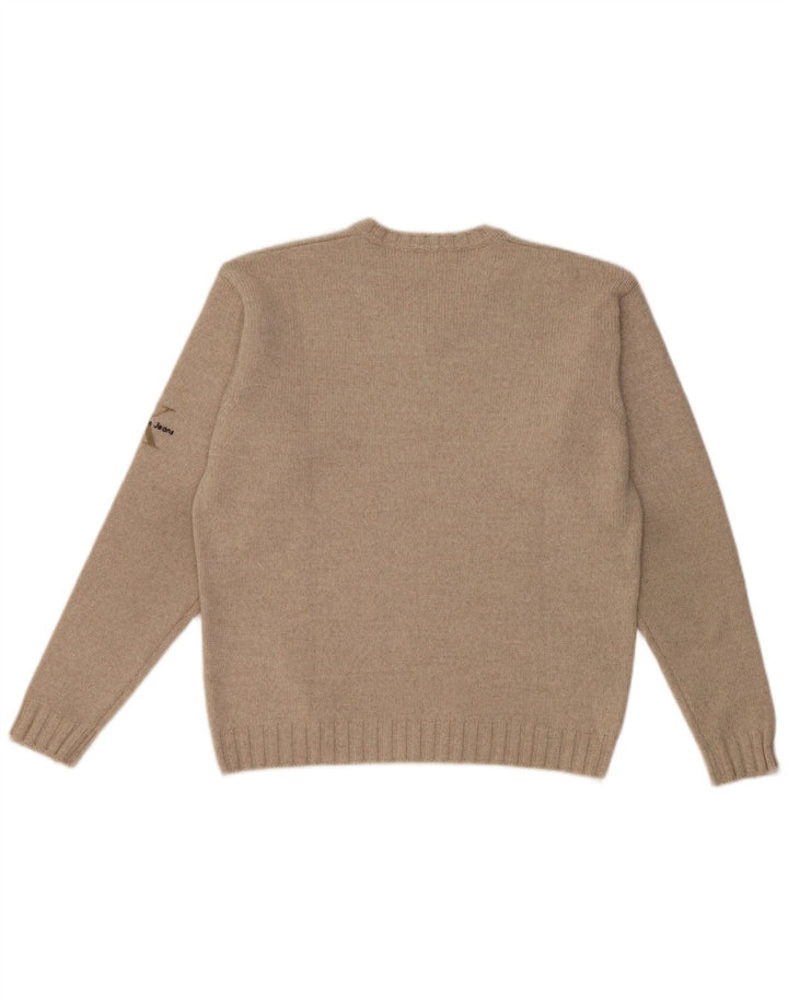 Calvin Klein Herre V-hals sweater Medium Beige Merino Uld