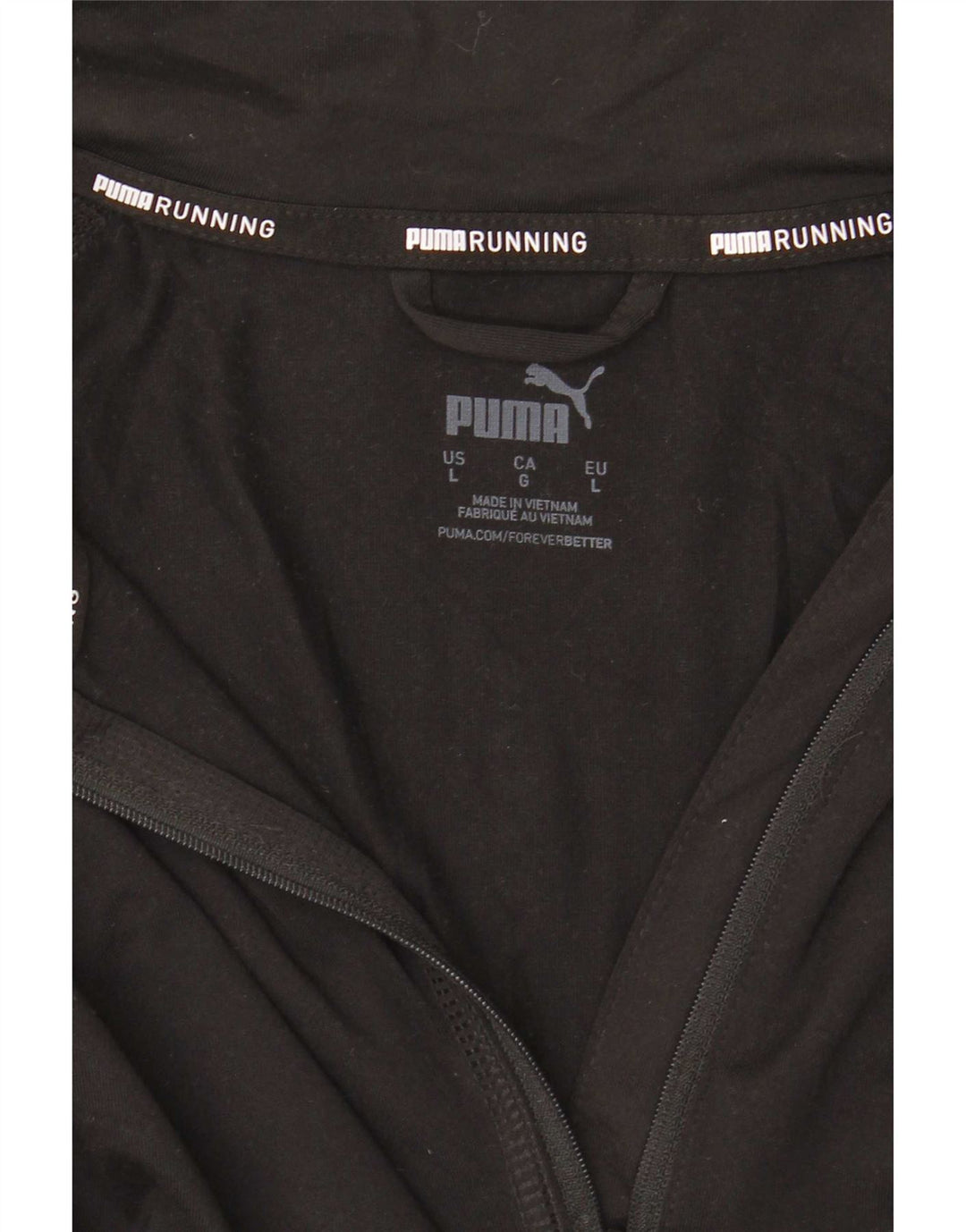 Puma Herre Zip Neck Pullover Træningsdragt Top Stor Sort