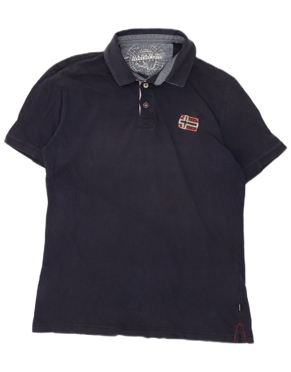 Napapijri Herre Geographic Polo Shirt Medium Navyblå Bomuld