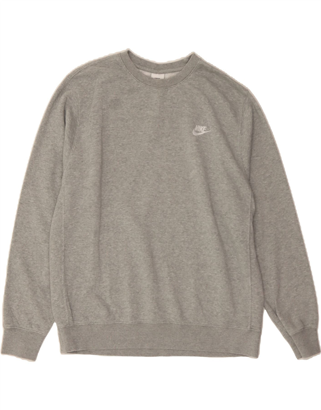 NIKE Sweatshirt til mænd, stor grå bomuld