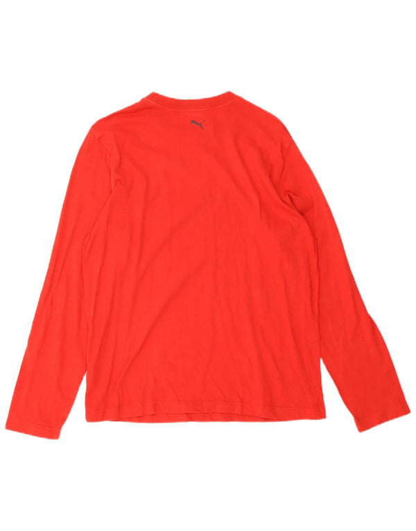 Puma Boys Grafisk Top Langærmet 15-16 År 2XL Rød Bomuld