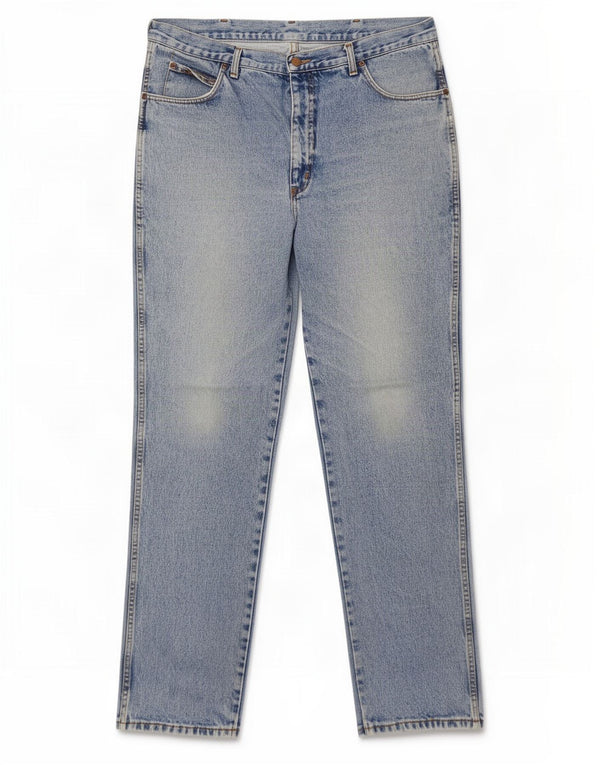 Wrangler Herre IDAHO Straight Jeans W38 L34 Blå Bomuld