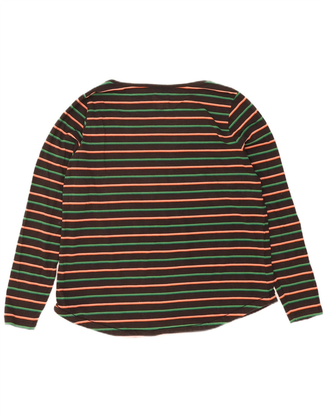 Fat Face Dame Top Langærmet UK 18 XL Sort Stribet