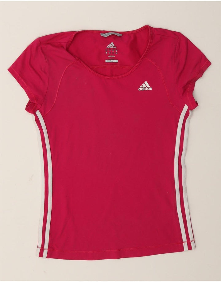 Adidas Dame Climalite T-Shirt Top UK 12 Medium Pink