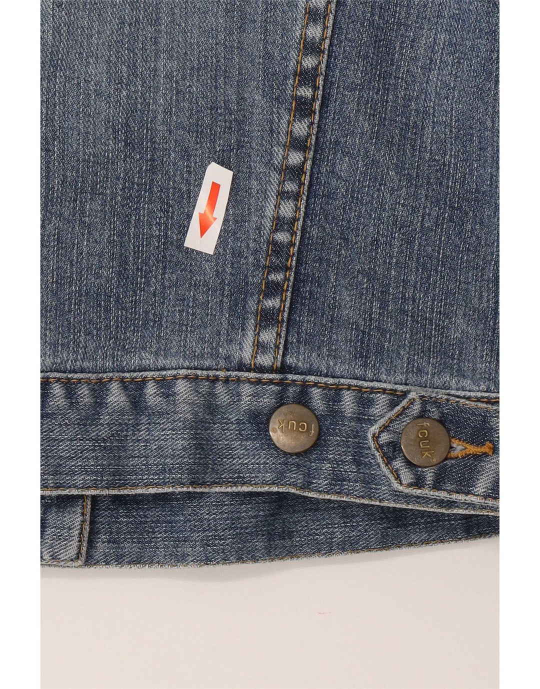 Fcuk Womens Regular Fit denimjakke UK 10 Small Blue Cotton