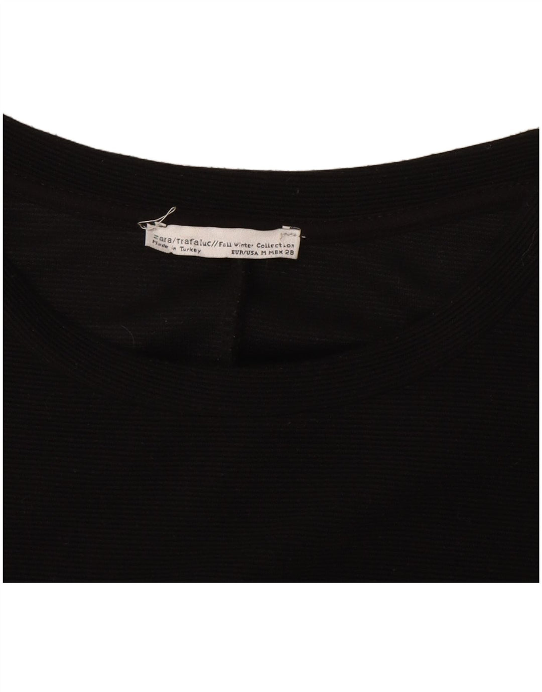 ZARA Dame A-Line Kjole UK 12 Medium Sort