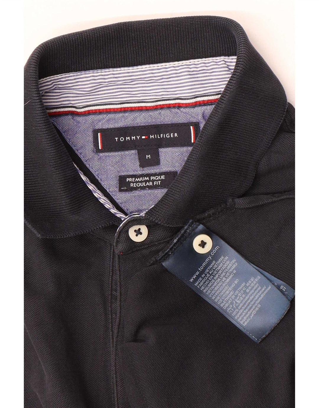 Tommy Hilfiger Herre Regular Fit Polo Shirt Medium Navy Blue Bomuld