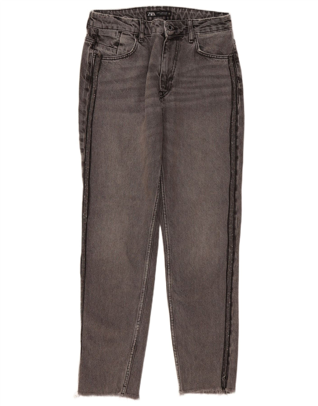 Zara Dame Slim Jeans EU 38 Small W28 L28 Grå