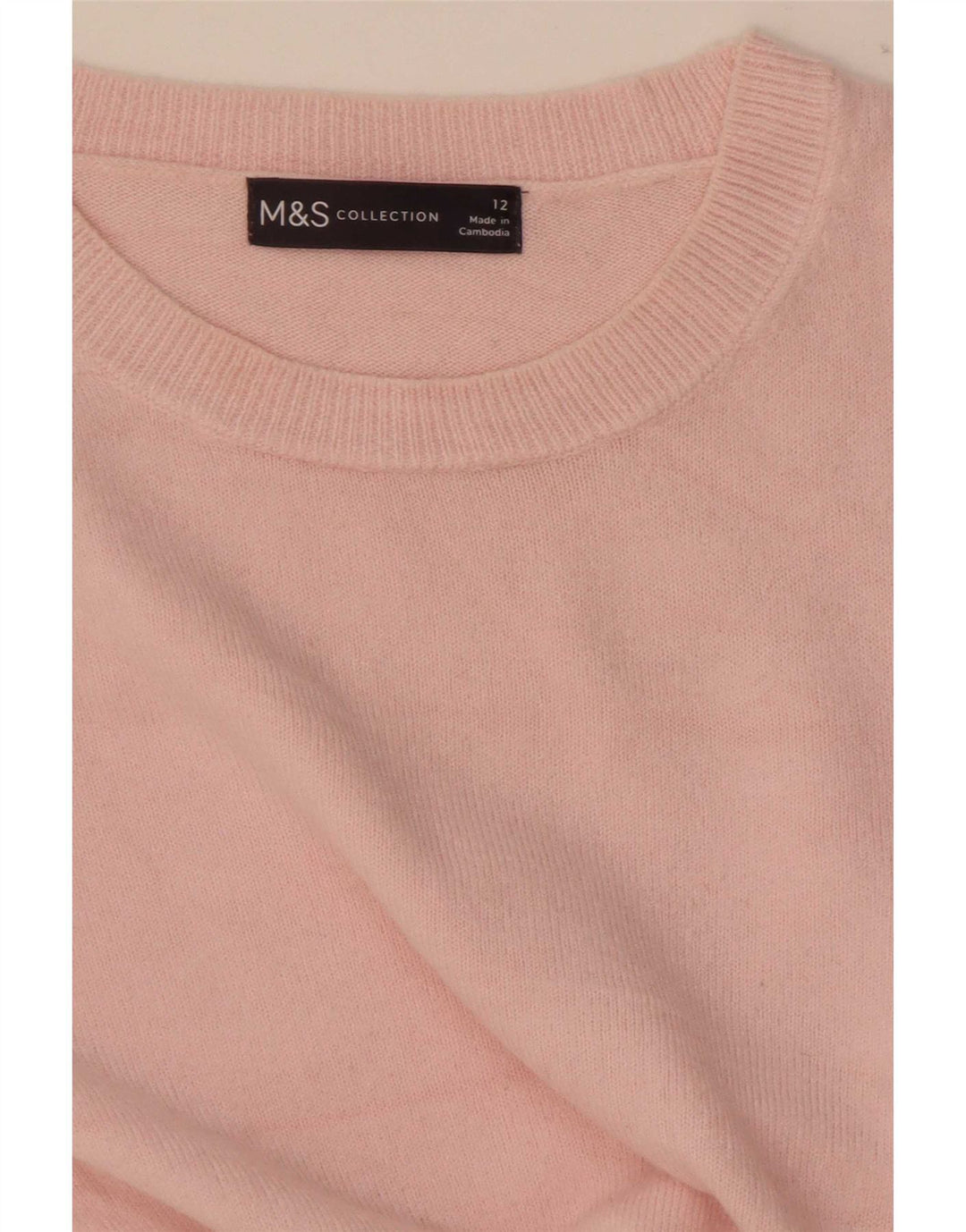 Marks & Spencer Dame sweater med rund hals DK 12 Medium Pink