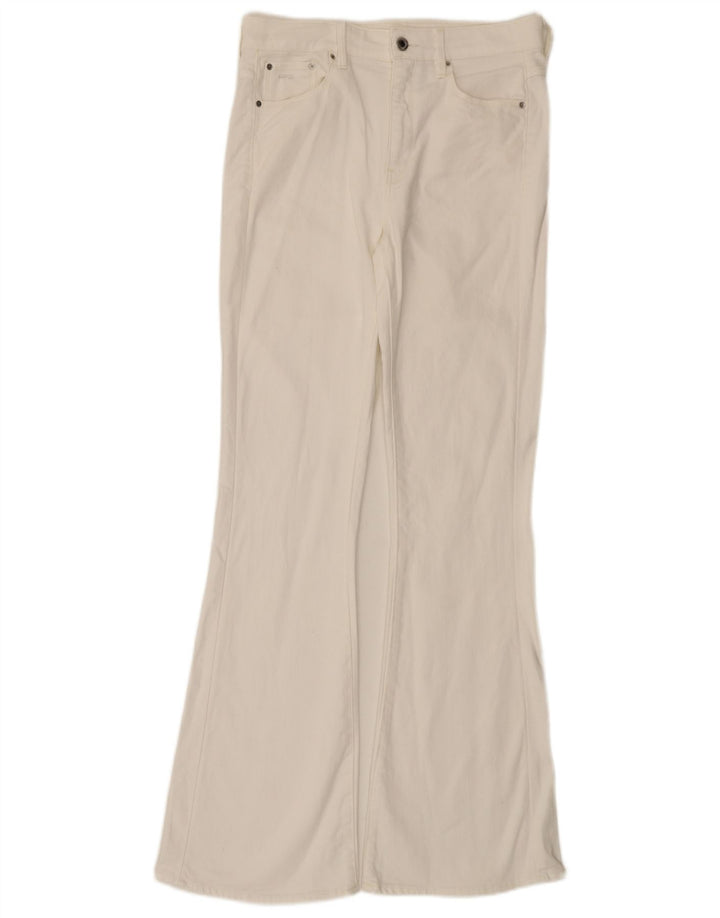 G-Star Dame 3301 Højtaljede Flared Jeans W30 L33 Hvid