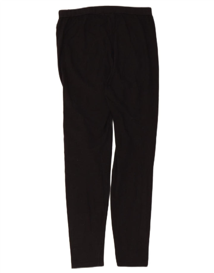 Ellesse Kvinders Grafiske Leggings UK 12 Medium Sort Bomuld
