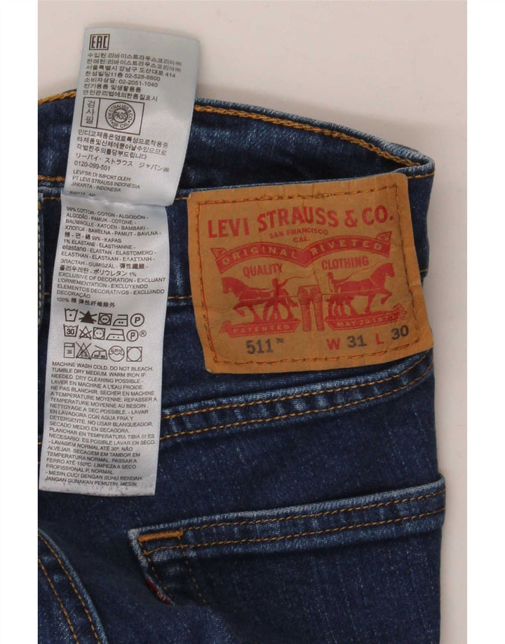 Levi's Herre 511 Slim Jeans W31 L30 Blå Bomuld