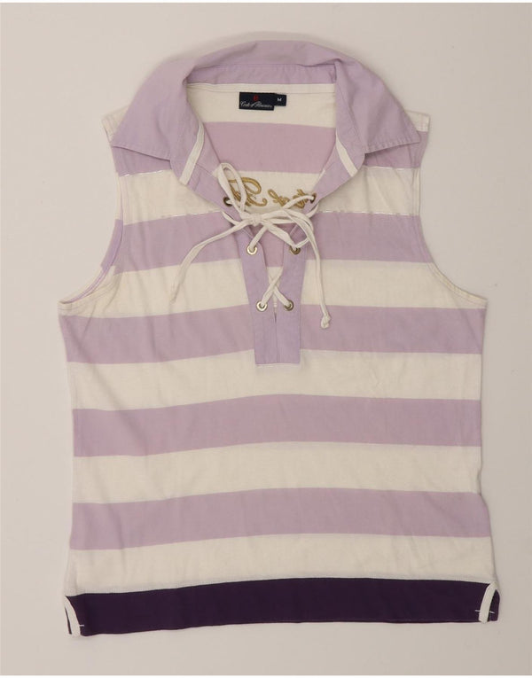 Conte of Florence Grafisk polotrøje til kvinder UK 14 Medium lilla stribet