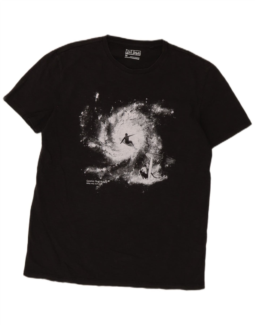 Fat Face Herre grafisk T-shirt Top Medium Sort Bomuld
