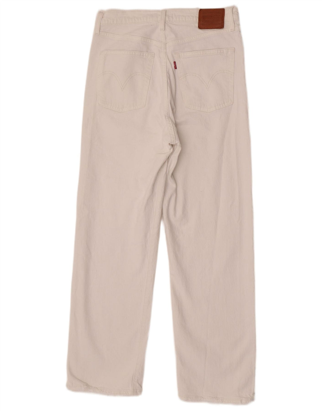 Levi's Dame Ribcage Straight Jeans W30 L29 Hvid Bomuld