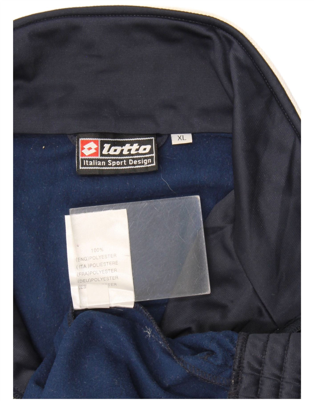 Lotto Herre grafisk træningsdragt Topjakke XL Marineblå Colourblock Polyester