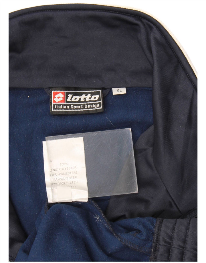 Lotto Herre grafisk træningsdragt Topjakke XL Marineblå Colourblock Polyester