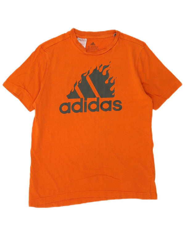 Adidas drenge grafisk t-shirt top 13-14 år orange bomuld