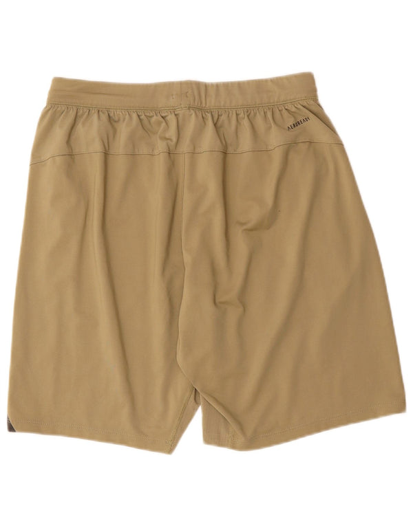 ADIDAS Aeroready grafiske sportsshorts til mænd Medium Khaki Polyester