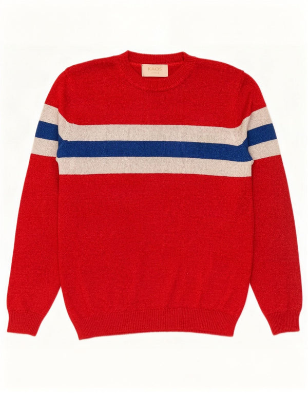 Kaos Dame sweater med rund hals DK 14 Medium Rød Colourblock Viscose