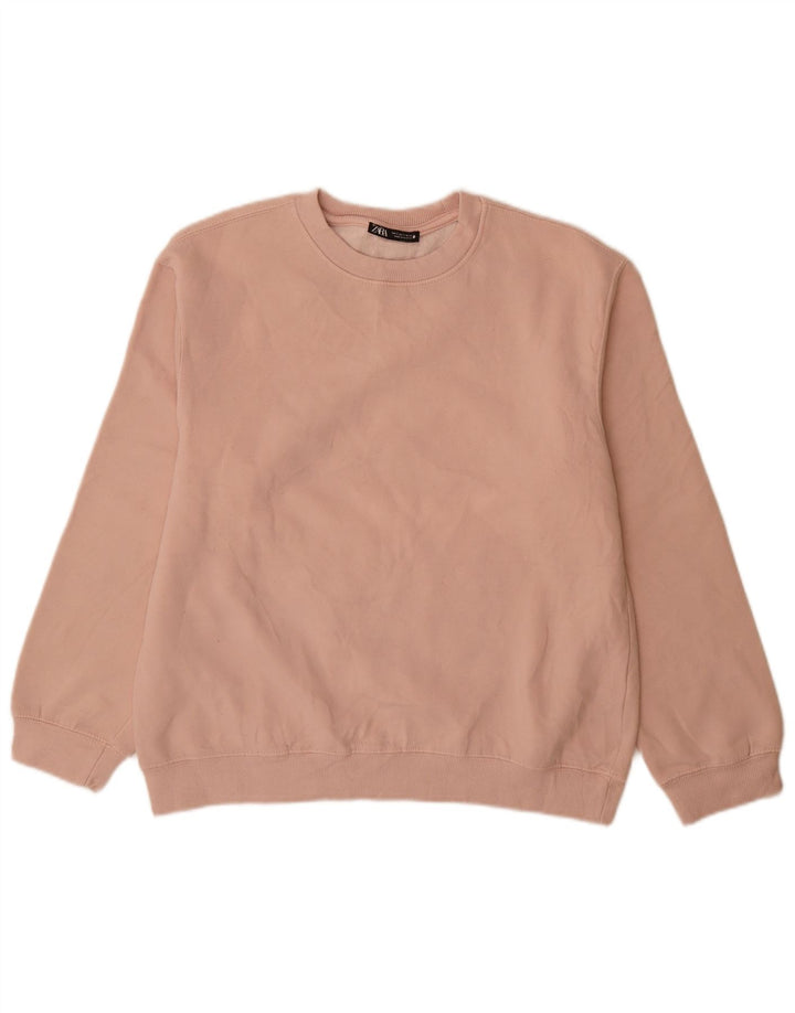 Zara Sweatshirt Jumper UK 14 Medium Pink