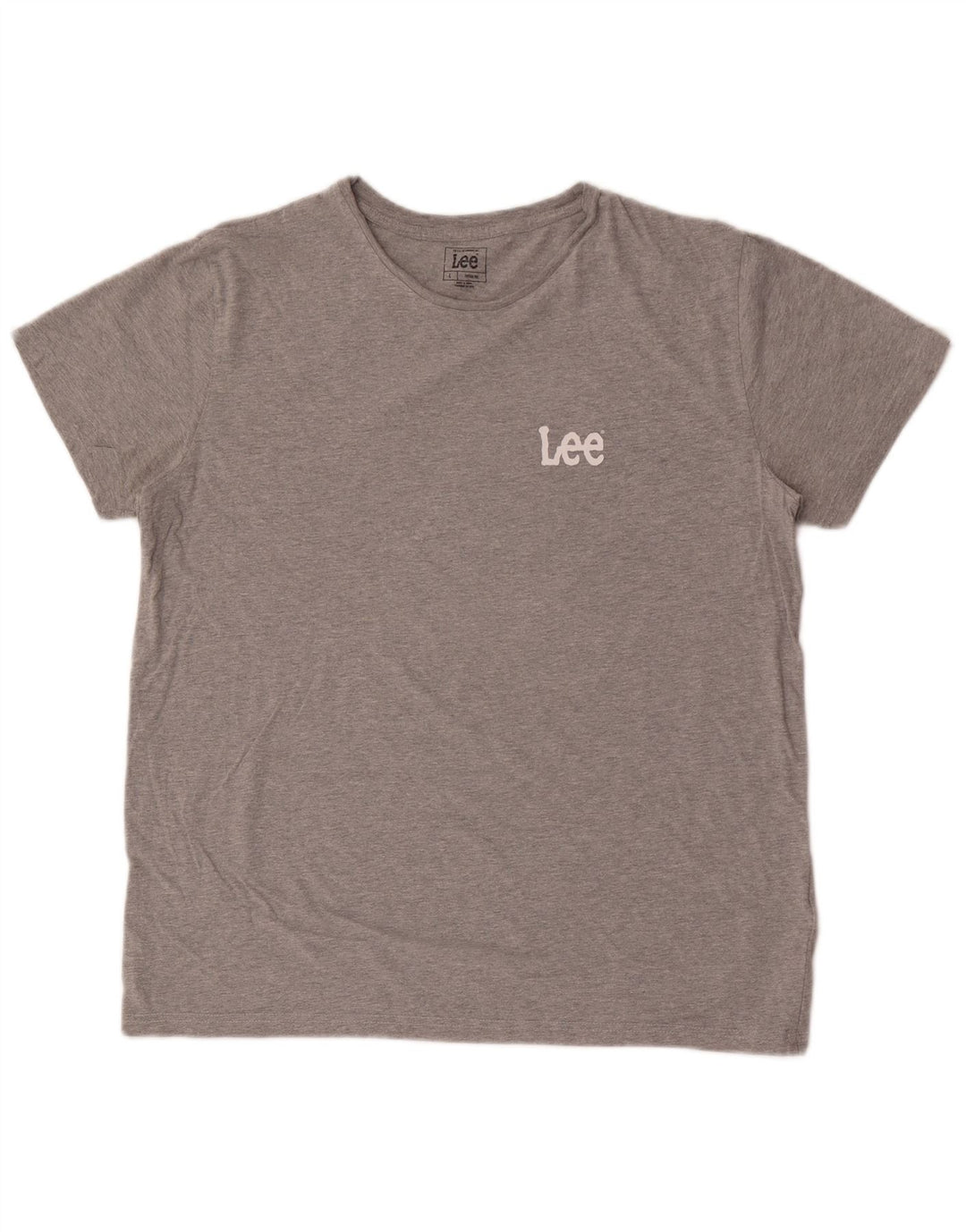 Lee Herre T-Shirt Top Stor Grå Bomuld