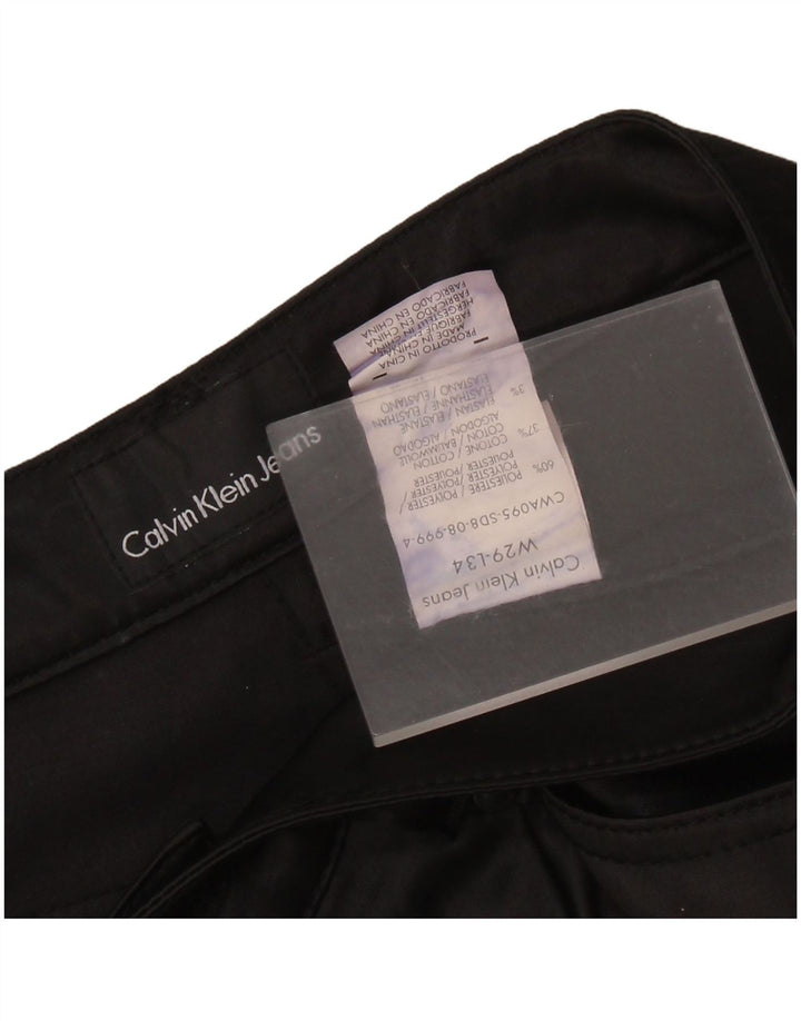 CALVIN KLEIN Slim Casual Bukser til kvinder W29 L34 Sort Polyester